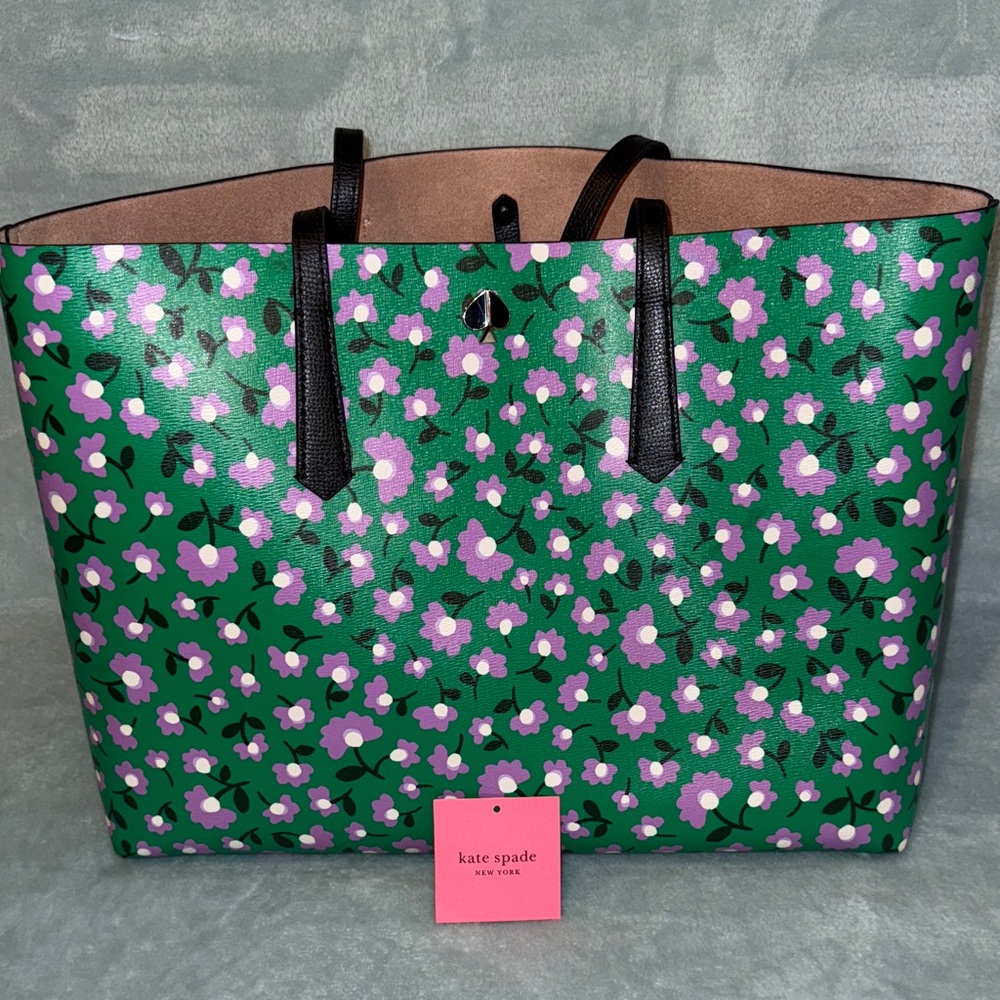 kate spade Green Multi Molly Party Floral Large Tote